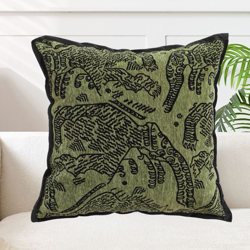 Animal Pattern Jacquard Cushion Cover