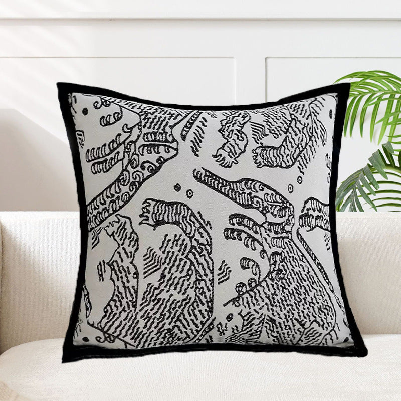 Animal Pattern Jacquard Cushion Cover