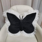 Velvet butterfly with lace trim