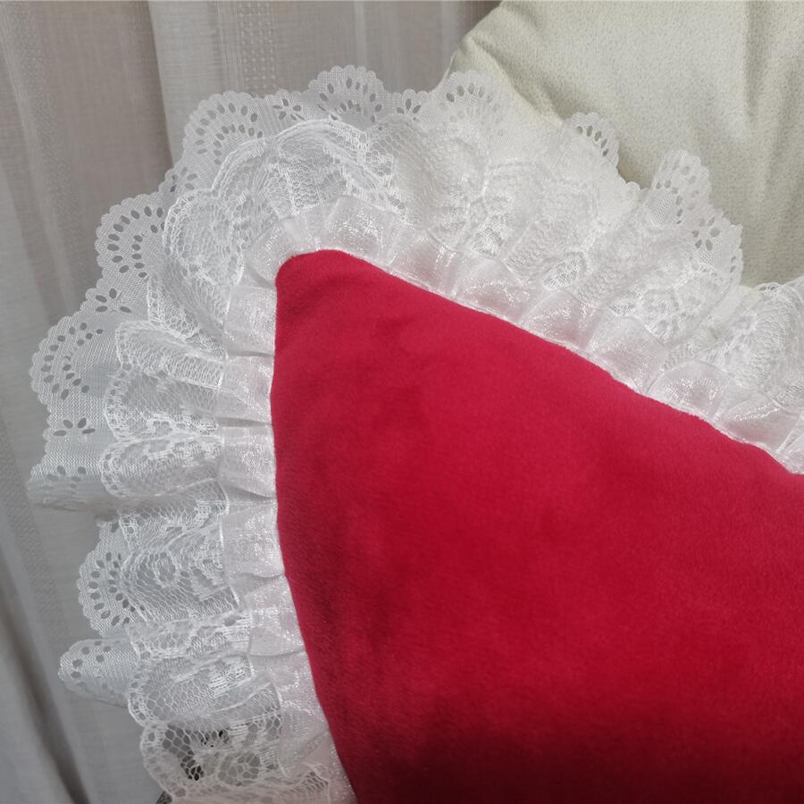 Velvet butterfly with lace trim