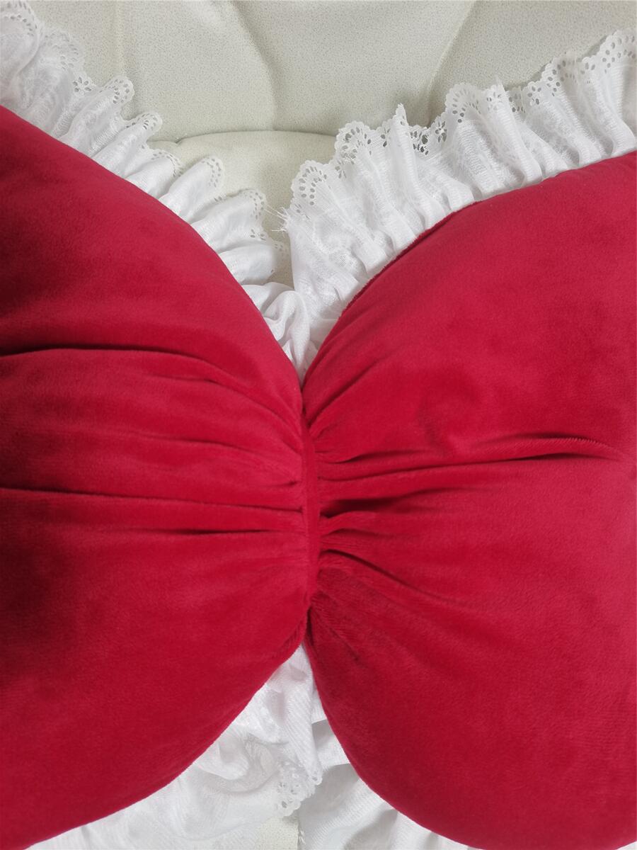 Velvet butterfly with lace trim