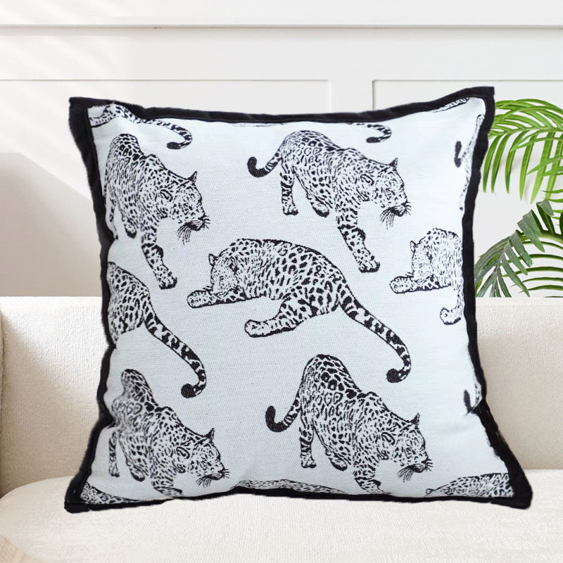 Animal Pattern Jacquard Cushion Cover