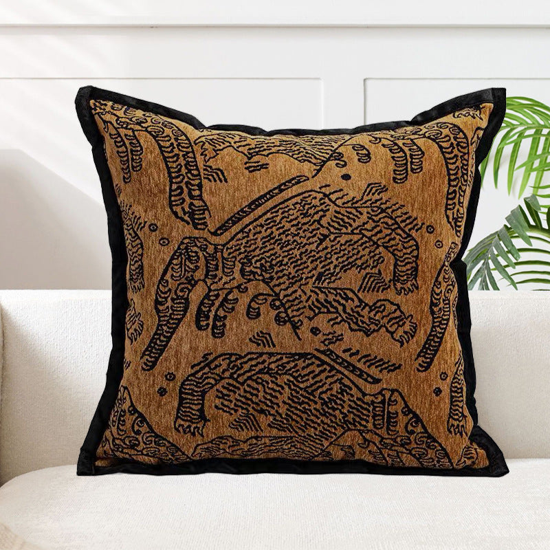 Animal Pattern Jacquard Cushion Cover