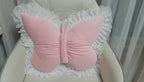 Velvet butterfly with lace trim