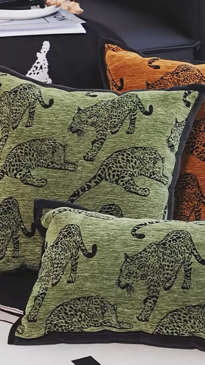 Animal Pattern Jacquard Cushion Cover